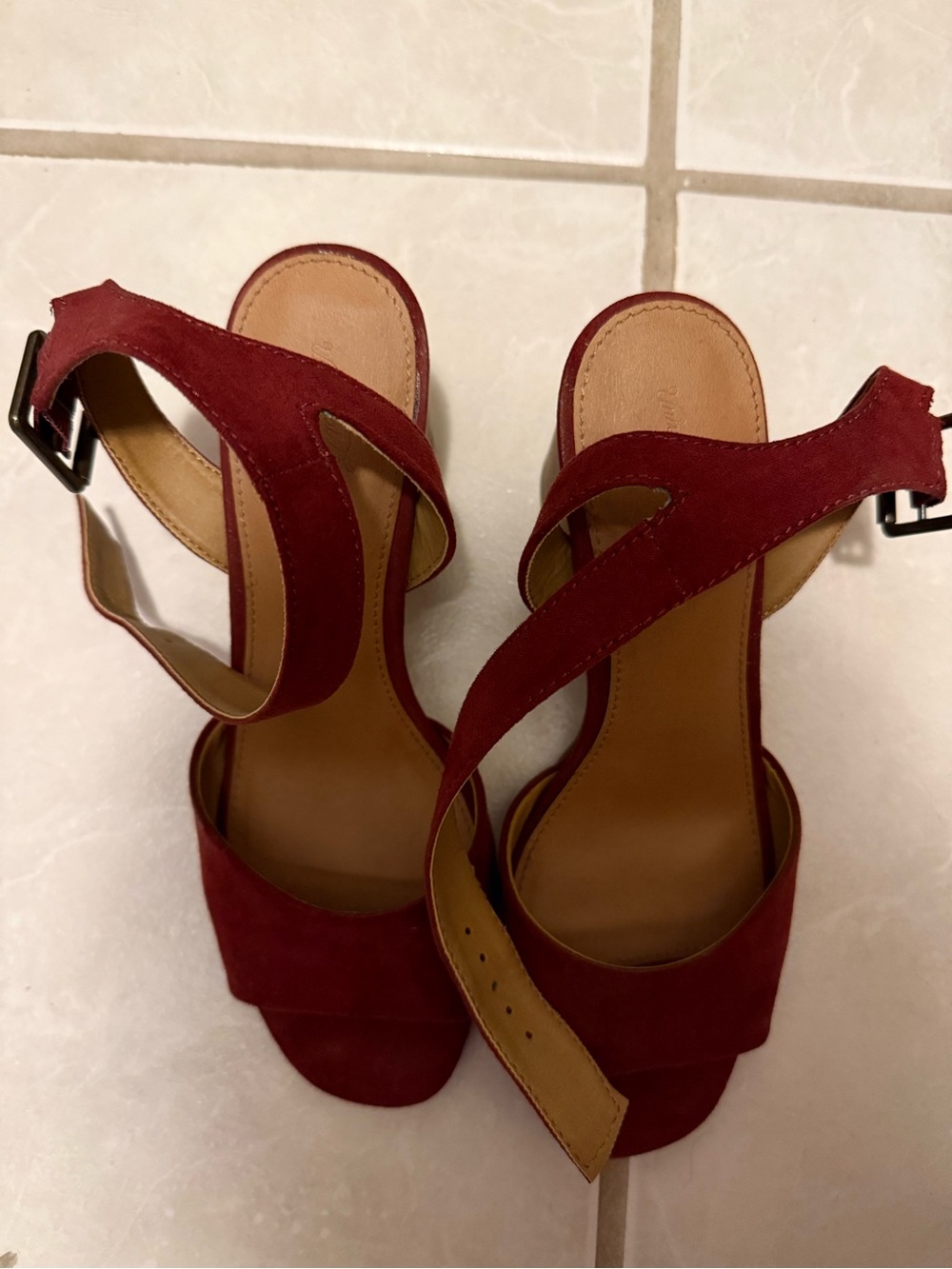 Target Women’s Burgundy Suede Heeled Sandals